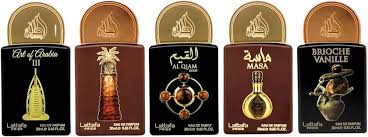 SET LATTAFA PRIDE X0.67 OZ ( 5 PC )ART OF ARABIA III/ AJWAA / AL QIAM GOLD / MASABRIOCHE VANILLE