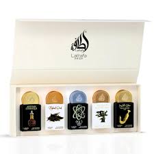 SET LATTAFA PRIDE X0.67 OZ ( 5 PC ) ARTISAN ETHNIQUE/ NATURAL OUD / THARWAH SILVER / ETERNAL OUD / SHUYUKH GOLD