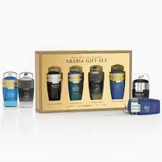SET LE CHAMEAU ARABIA POUR MEN ( 4 PC ) EXPLORER,HEROES,NASER,HAMAD 0.845 OZ EDP SP